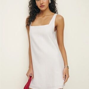 Reformation Cami linen dress in white